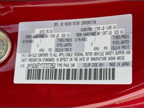 New 2026 MAZDA MX-5 Miata Sport w/ Interior Package RWD image 18