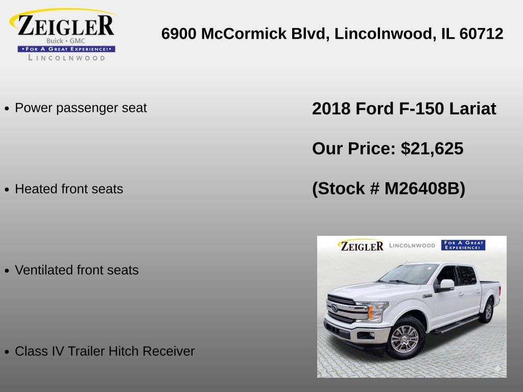 Used 2018 Ford F150 Lariat w/ Trailer Tow Package RWD image 12