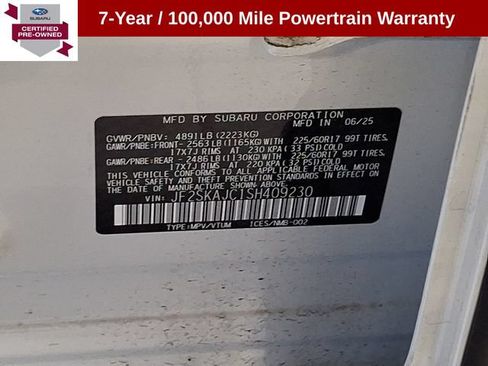 Certified 2025 Subaru Forester Wilderness w/ Convenience Package AWD/4WD image 27