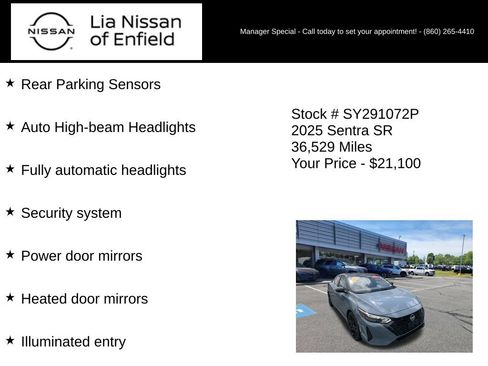 Certified 2025 Nissan Sentra SR w/ Midnight Edition FWD image 20