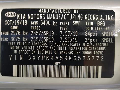 Used 2019 Kia Sorento SX w/ SX Touring Package FWD image 33