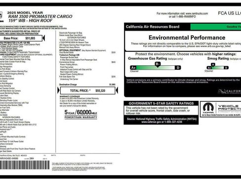 Used 2025 RAM ProMaster 3500 w/ Convenience Group image 7