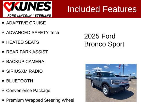 New 2025 Ford Bronco Sport Heritage w/ Convenience Package image 3