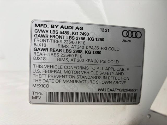 Used 2022 Audi Q5 2.0T Premium w/ Convenience Package AWD/4WD image 24
