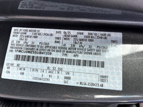 New 2025 Ford Escape ST-Line w/ Equipment Group 301A image 16