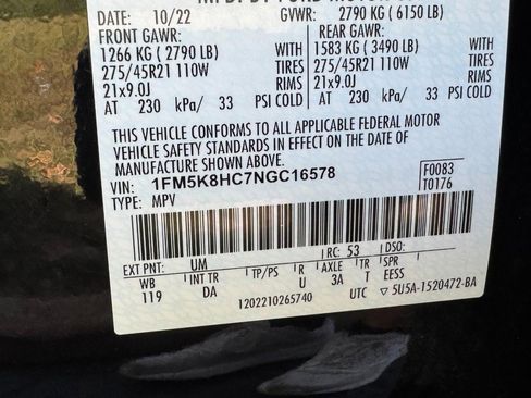 Used 2022 Ford Explorer Platinum w/ Equipment Group 601A image 28