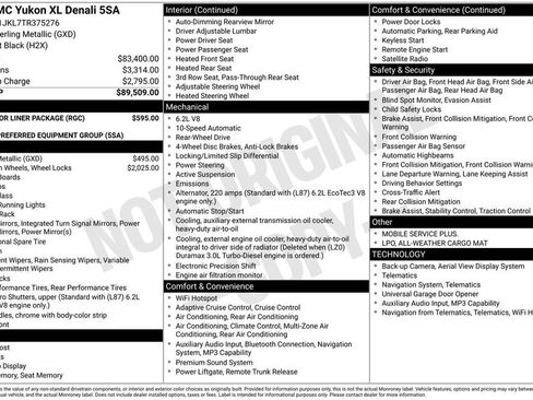 New 2026 GMC Yukon XL Denali w/ LPO, Floor Liner Package RWD image 17