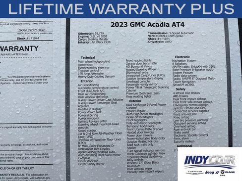 Used 2023 GMC Acadia AT4 w/ Technology Package AWD/4WD image 19