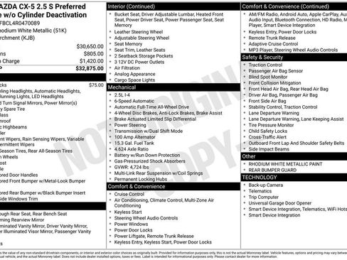 Certified 2024 MAZDA CX-5 AWD 2.5 S w/ Preferred Package image 5