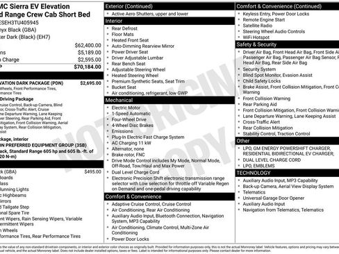 New 2026 GMC Sierra EV Elevation w/ LPO, Elevation Dark Package image 43