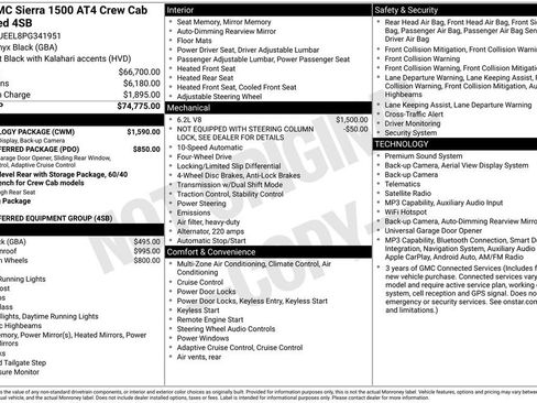Used 2023 GMC Sierra 1500 AT4 w/ Technology Package AWD/4WD image 2
