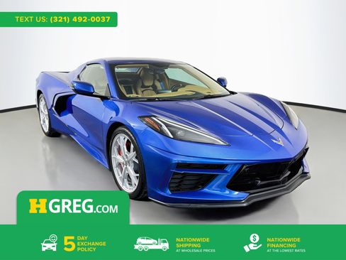 Used 2022 Chevrolet Corvette Stingray Premium Conv w/ Chrome Exterior Badge Package RWD image 1