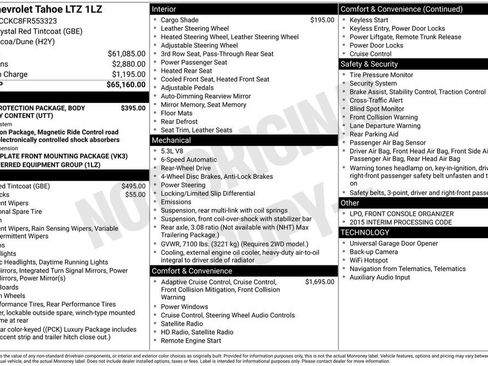 Used 2015 Chevrolet Tahoe LTZ RWD image 1
