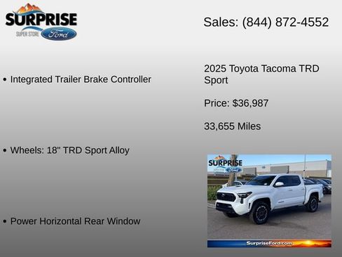 Used 2025 Toyota Tacoma TRD Sport w/ TRD Sport Upgrade Package AWD/4WD image 30