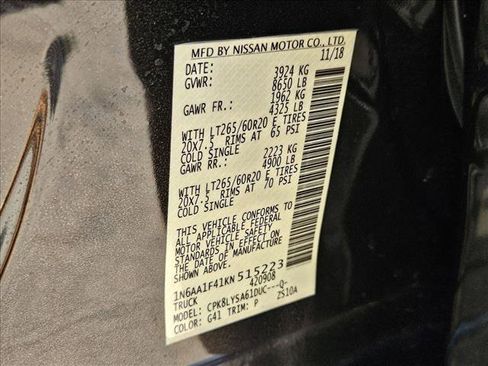 Used 2019 Nissan Titan Platinum Reserve w/ Platinum Utility Package image 25