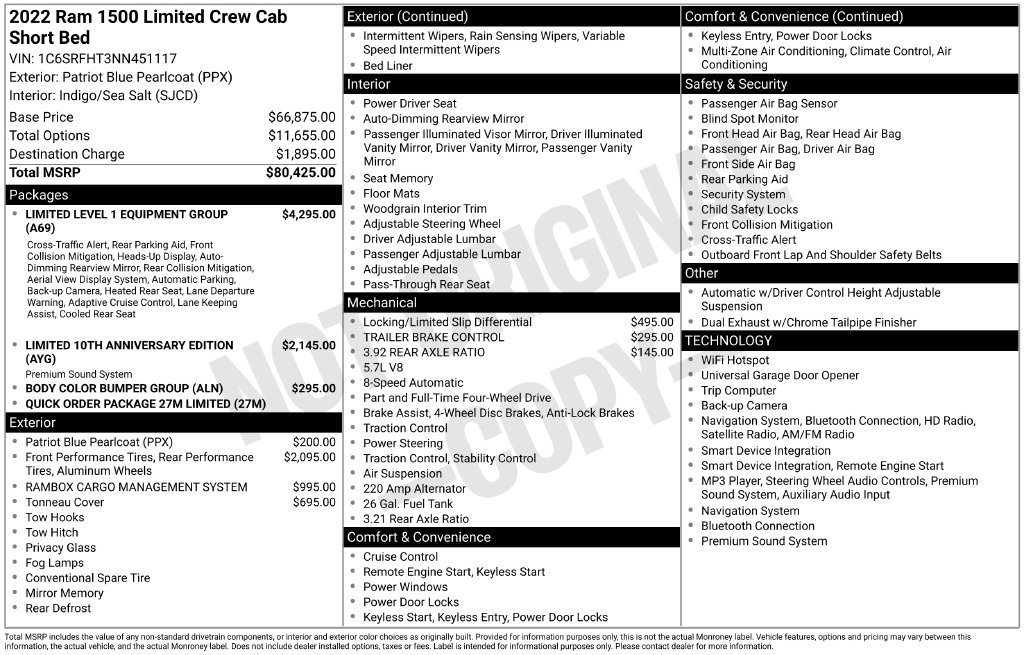 Certified 2022 RAM 1500 Limited AWD/4WD image 9