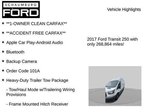 Used 2017 Ford Transit 250 148 High Roof Extended RWD image 8