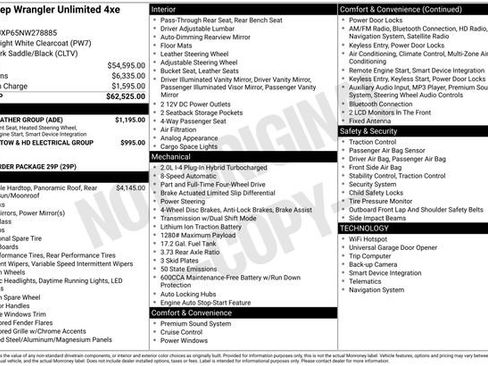 Certified 2022 Jeep Wrangler Unlimited Sahara w/ Cold Weather Group AWD/4WD image 34