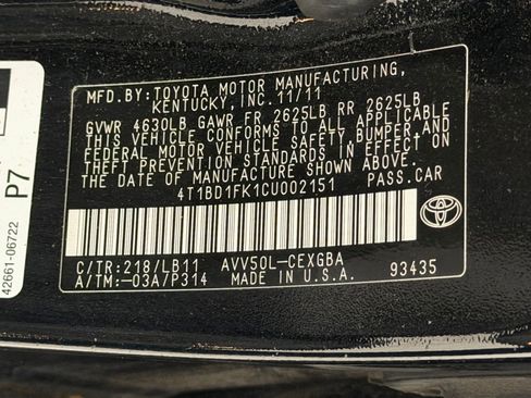 Used 2012 Toyota Camry XLE w/ Leather Pkg image 19