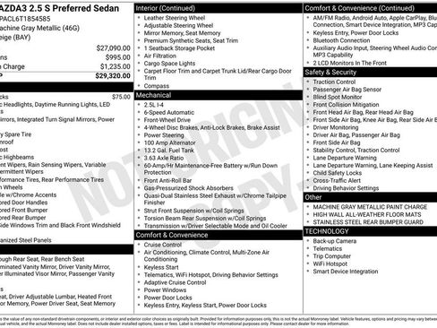New 2026 MAZDA MAZDA3 2.5 S Sedan w/ Preferred Pkg image 28