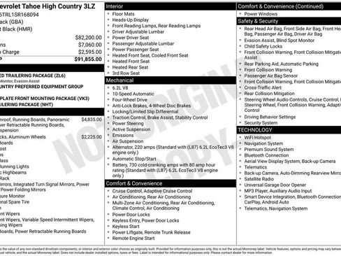 Used 2025 Chevrolet Tahoe High Country AWD/4WD image 4