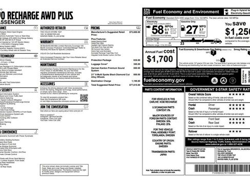 Used 2024 Volvo XC90 T8 Plus w/ Protection Package Premier image 2