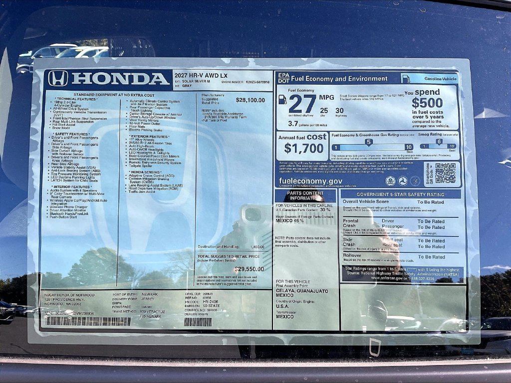New 2027 Honda HR-V LX image 18