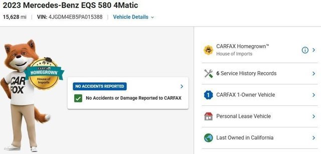 Certified 2023 Mercedes-Benz EQS 580 4MATIC SUV image 3