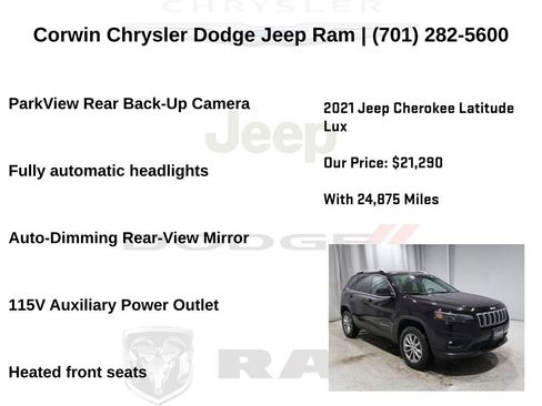 Certified 2021 Jeep Cherokee Latitude Lux w/ Comfort/Convenience Group image 20