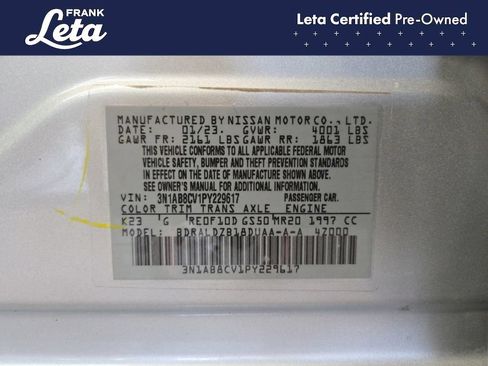 Used 2023 Nissan Sentra SV w/ All-Weather Package FWD image 25