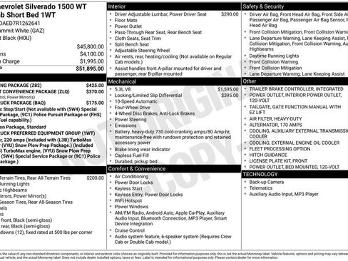 Used 2024 Chevrolet Silverado 1500 W/T w/ Trailering Package AWD/4WD image 49