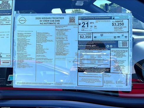 New 2026 Nissan Frontier SV w/ SV Convenience Package RWD image 12