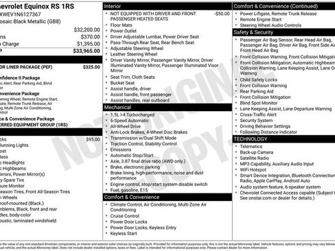 Used 2022 Chevrolet Equinox RS w/ LPO, Floor Liner Package AWD/4WD image 41