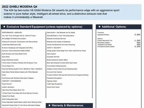 Certified 2022 Maserati Ghibli Modena Q4 image 2