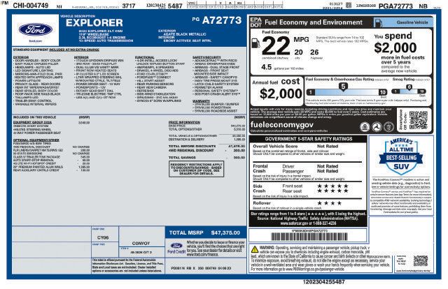 Certified 2023 Ford Explorer XLT w/ Equipment Group 202A AWD/4WD image 39