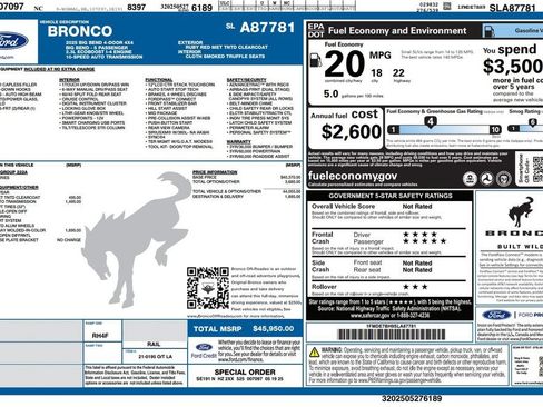 Used 2025 Ford Bronco Big Bend AWD/4WD image 2
