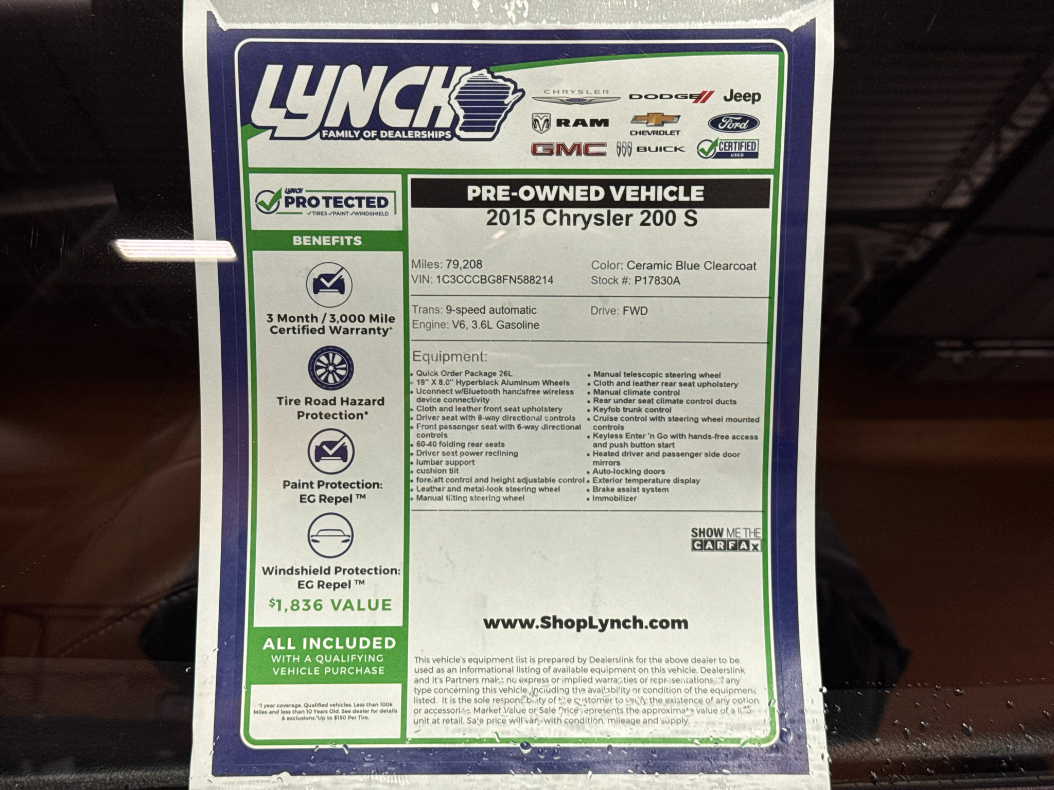 Used 2015 Chrysler 200 S FWD image 32