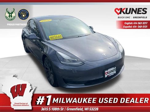 Used 2021 Tesla Model 3 Performance AWD/4WD image 1