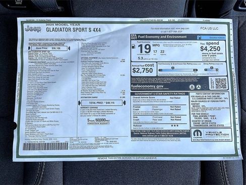 New 2025 Jeep Gladiator Sport image 14