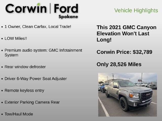 Used 2021 GMC Canyon Elevation AWD/4WD image 6