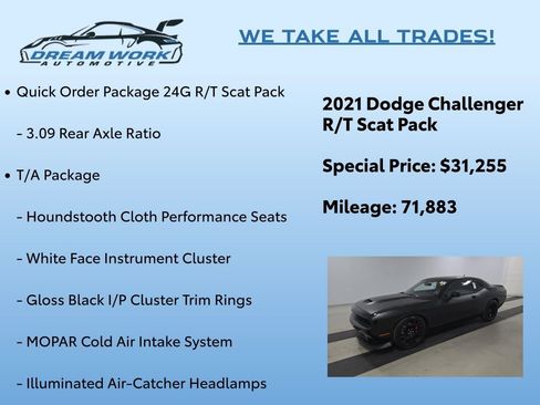 Used 2021 Dodge Challenger R/T Scat Pack w/ T/A Package image 2