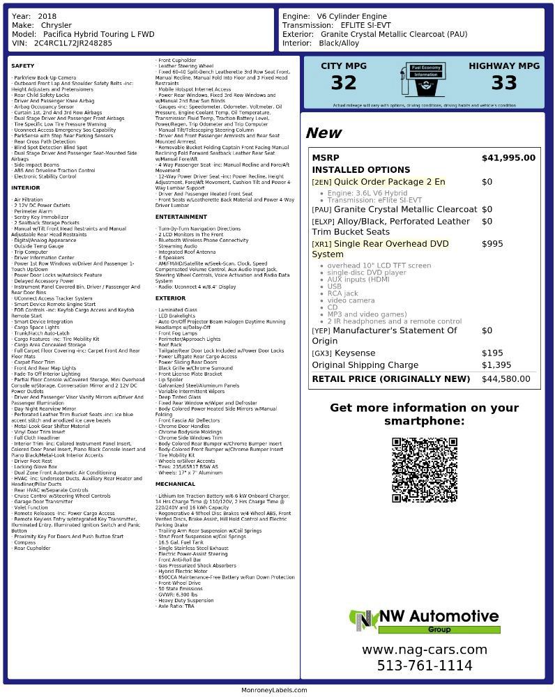 Used 2018 Chrysler Pacifica Touring-L FWD image 2