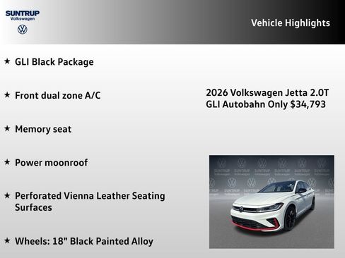 New 2026 Volkswagen Jetta GLI Autobahn image 7
