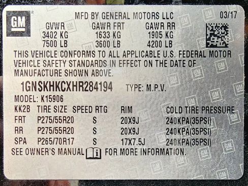 Used 2017 Chevrolet Suburban LT AWD/4WD image 24