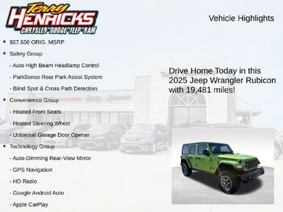 Used 2025 Jeep Wrangler Unlimited Rubicon w/ Safety Group