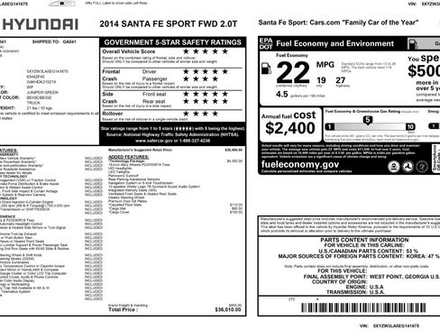 Used 2014 Hyundai Santa Fe w/ Technology Package 05 image 53