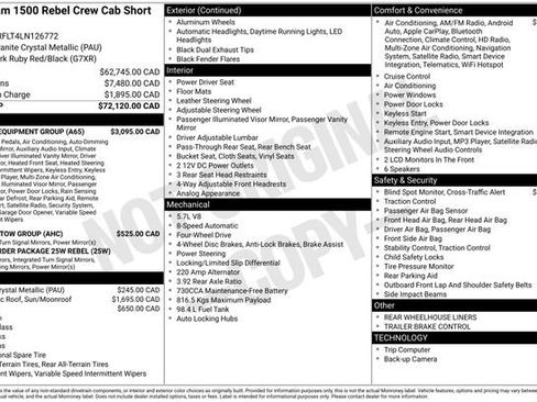 Used 2020 RAM 1500 Rebel w/ Level 2 Equipment Group AWD/4WD image 4