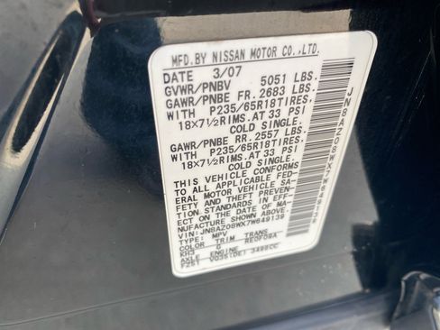 Used 2007 Nissan Murano SL w/ Touring Pkg image 16