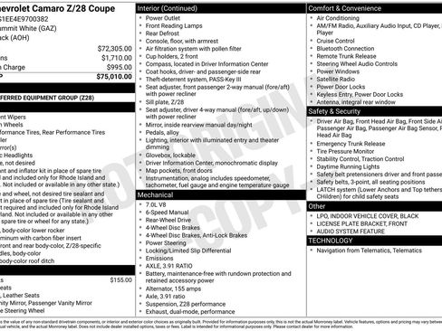 Used 2014 Chevrolet Camaro Z/28 RWD image 4