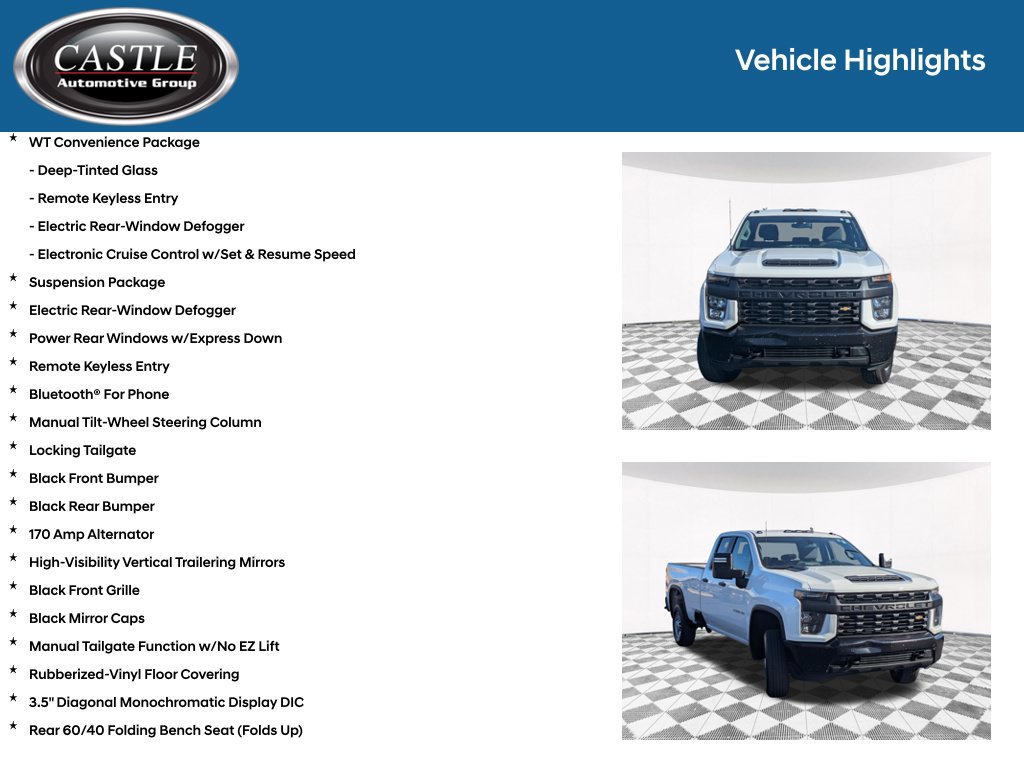 Used 2020 Chevrolet Silverado 2500 W/T w/ WT Convenience Package RWD image 8